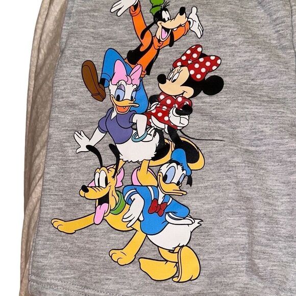 *New* Disney Ladies XS Mickey and Friends Elastic Waist Drawstring Heather Gray - Picture 4 of 10